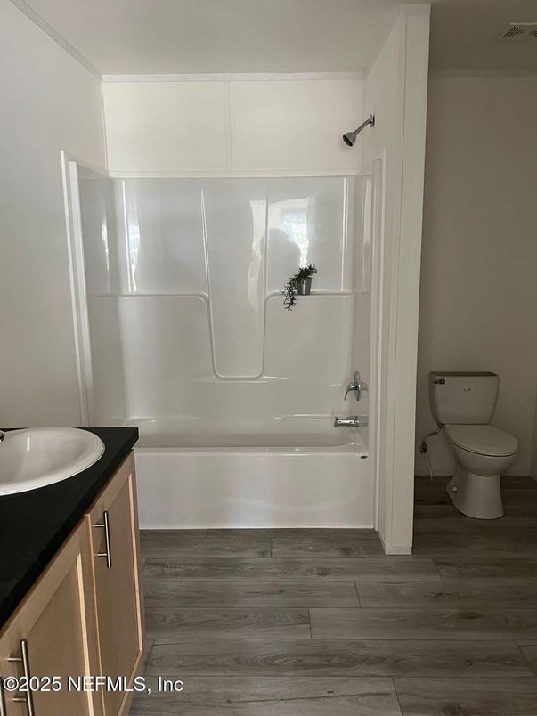 Bathroom, Interior, Wood Texture Flooring