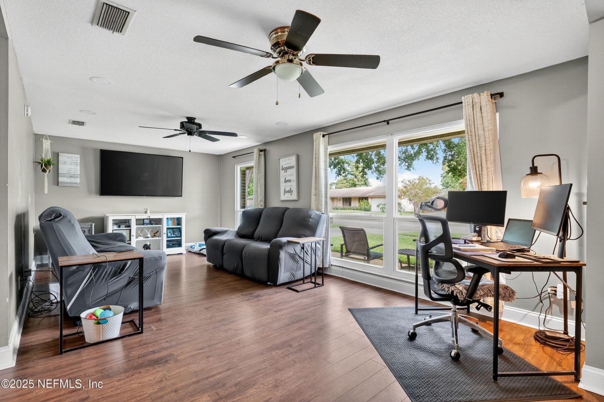 Home Office, Interior, Wood Texture Flooring