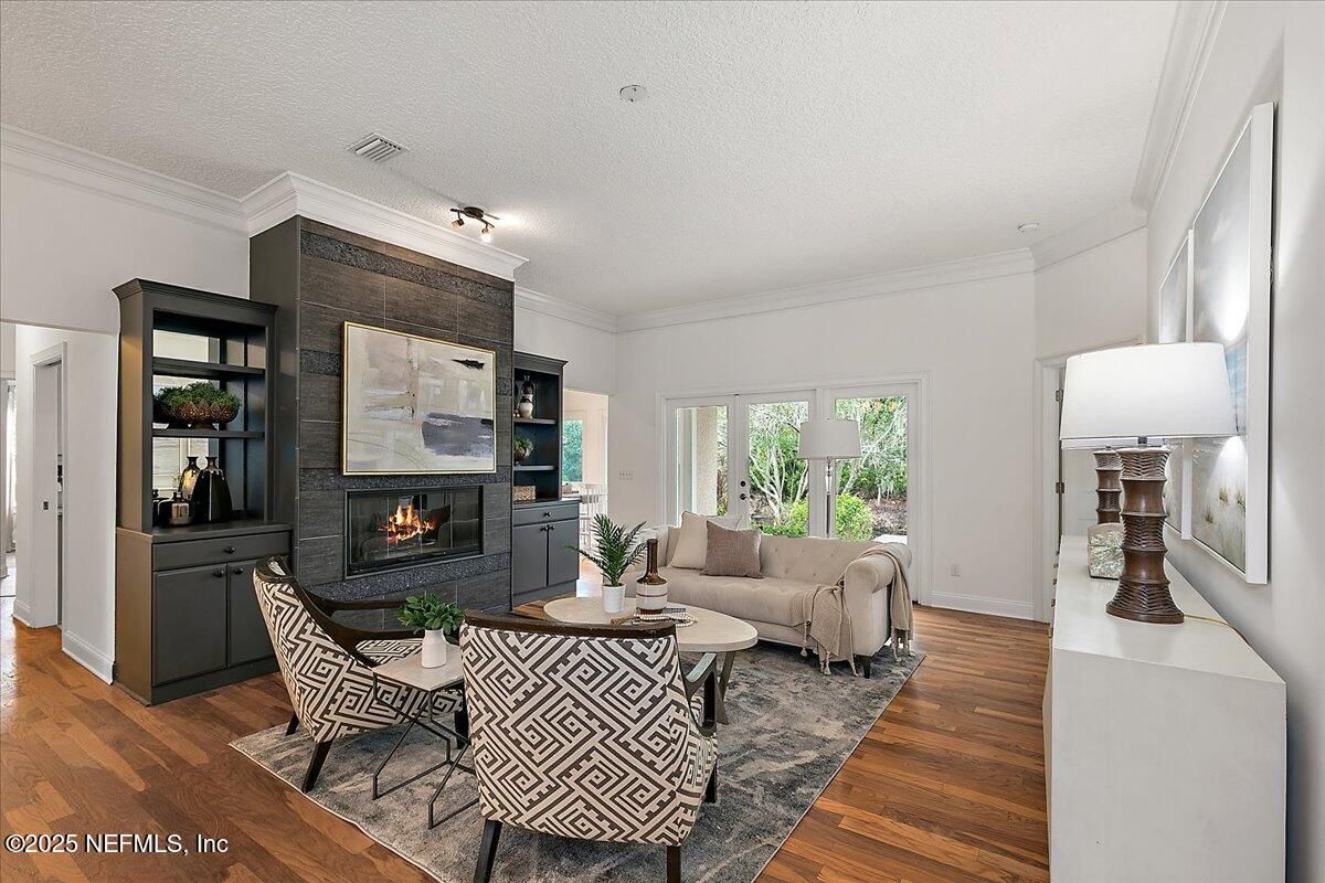 Fireplace, Interior, Living room, Wood Texture Flooring