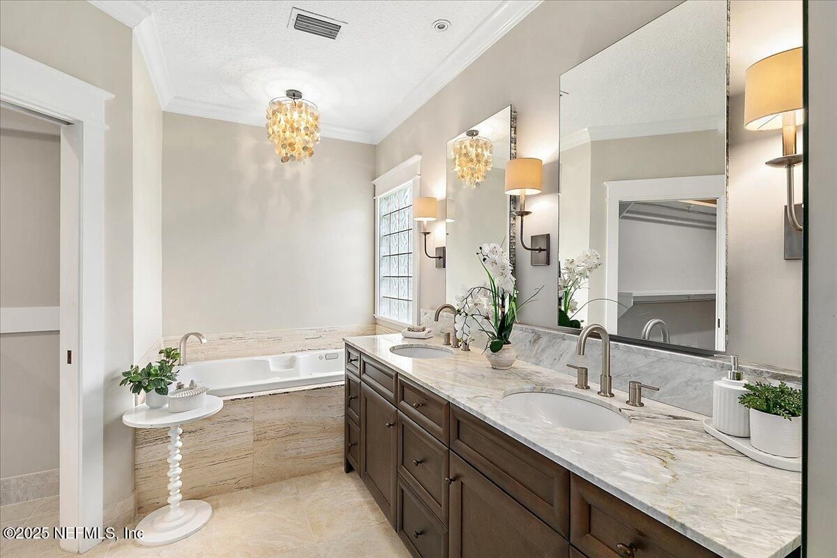 Bathroom, Chandelier, Dual Sink Vanities, Interior