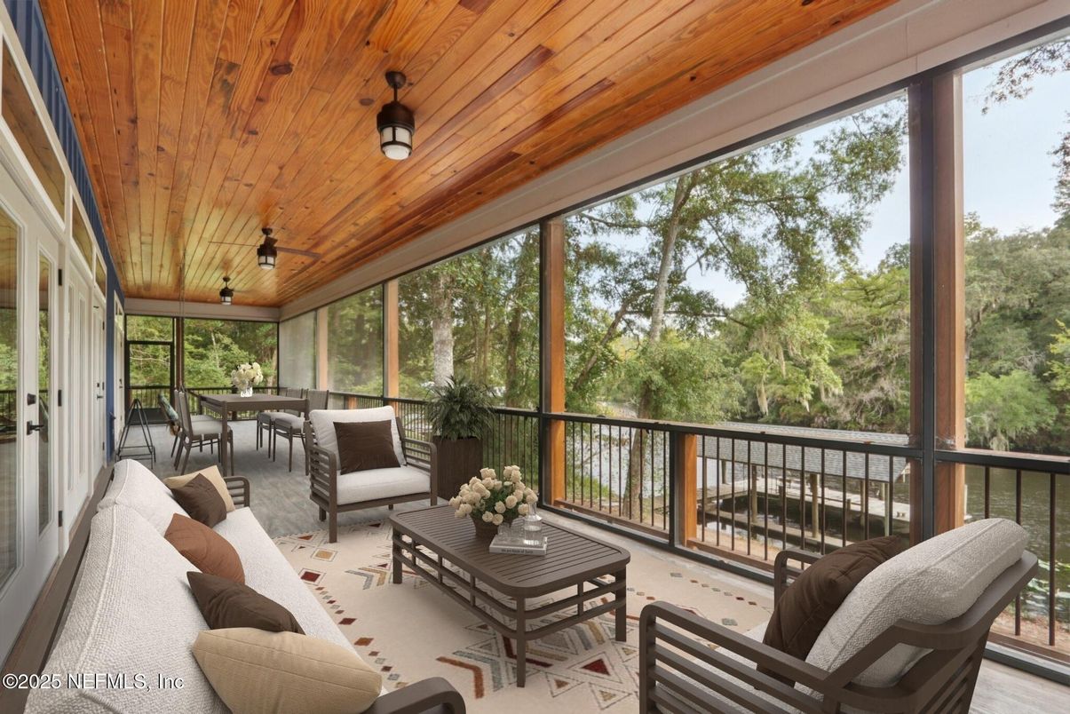 Interior, Living room, Sun Room, Wooden Ceilings