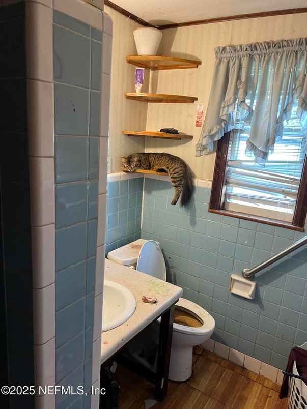 Bathroom, Interior, Wood Texture Flooring