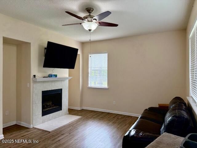Fireplace, Interior, Wood Texture Flooring
