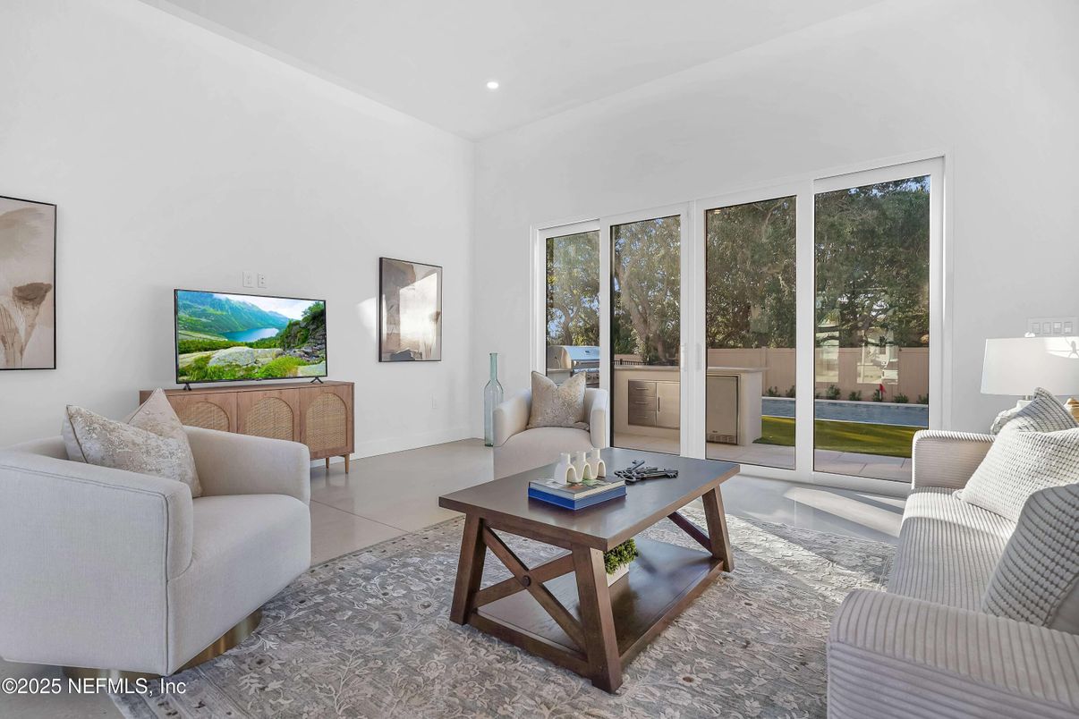 Interior, Living room, Recessed Lighting