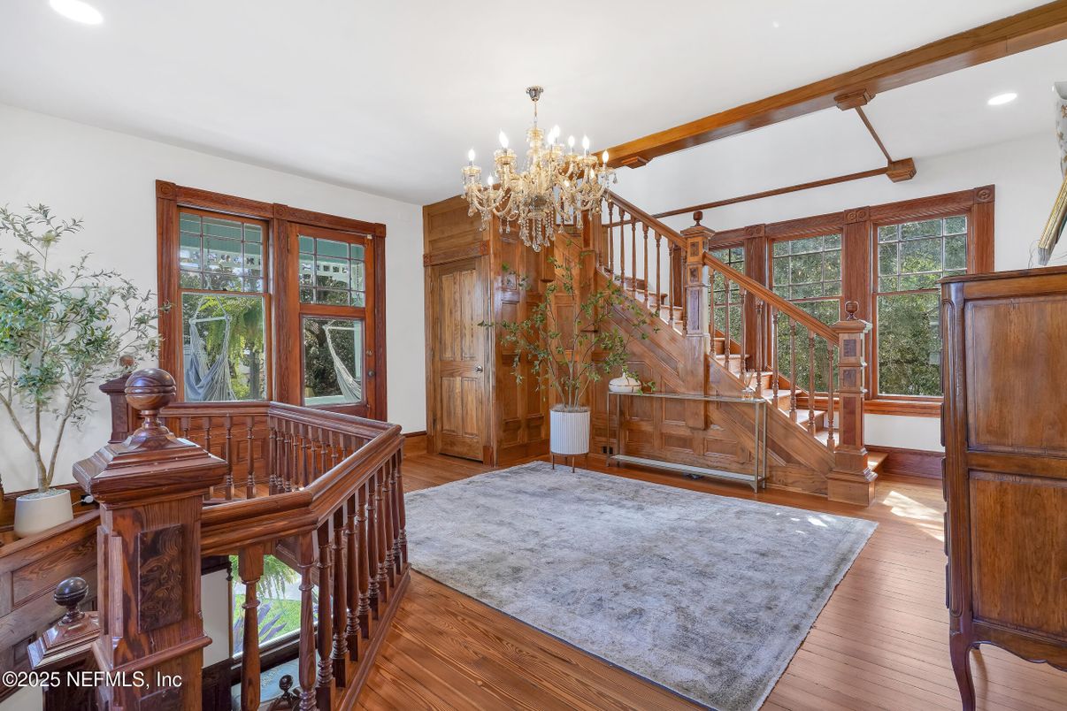 Chandelier, Interior, Recessed Lighting, Wood Texture Flooring