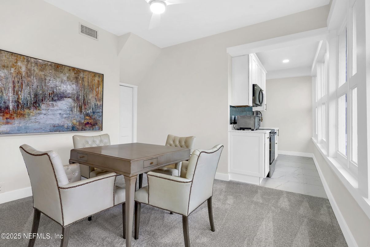 Dining room, Interior, Kitchen, Marble, Recessed Lighting