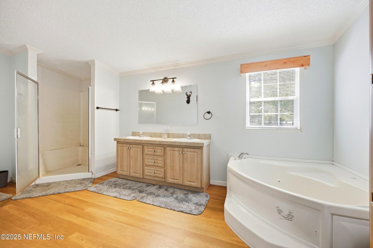 Bathroom, Interior, Wood Texture Flooring