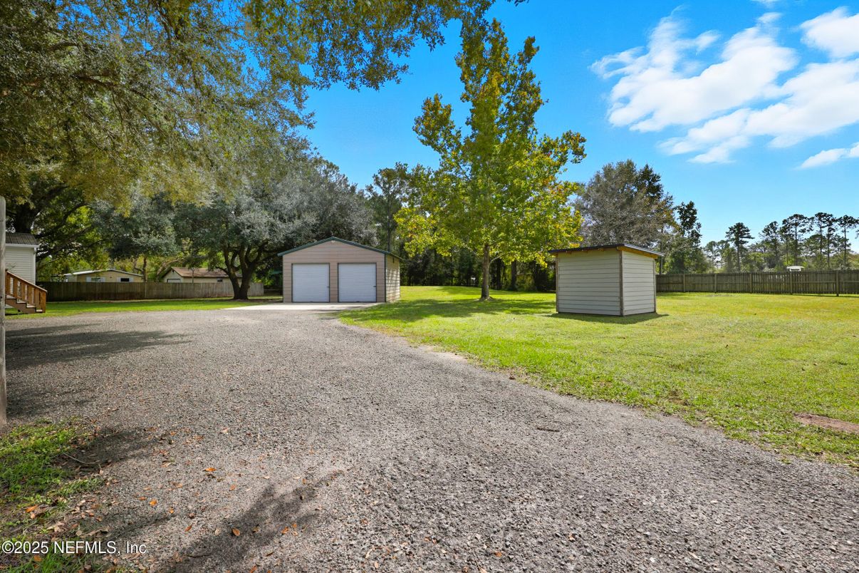 Backyard, Detached Garage, Exterior