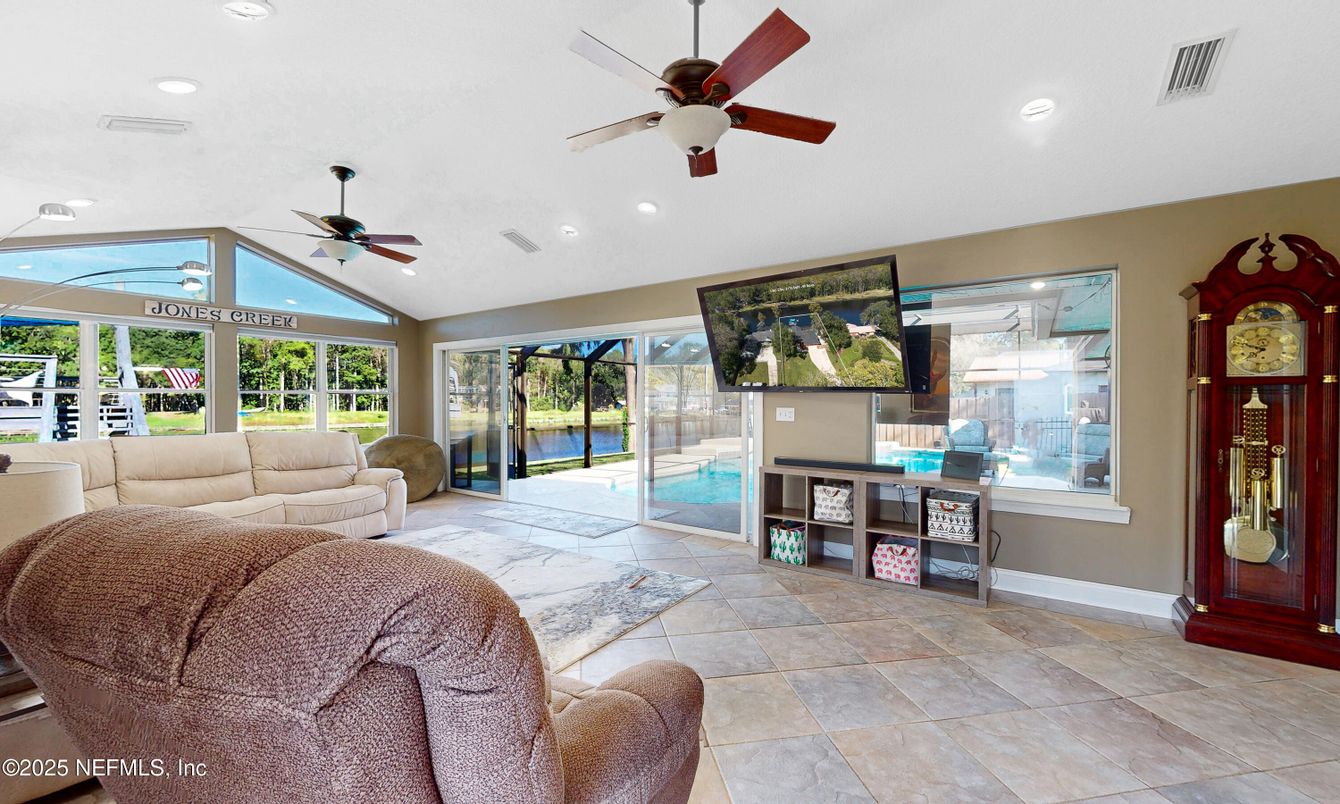 Interior, Living room, Recessed Lighting