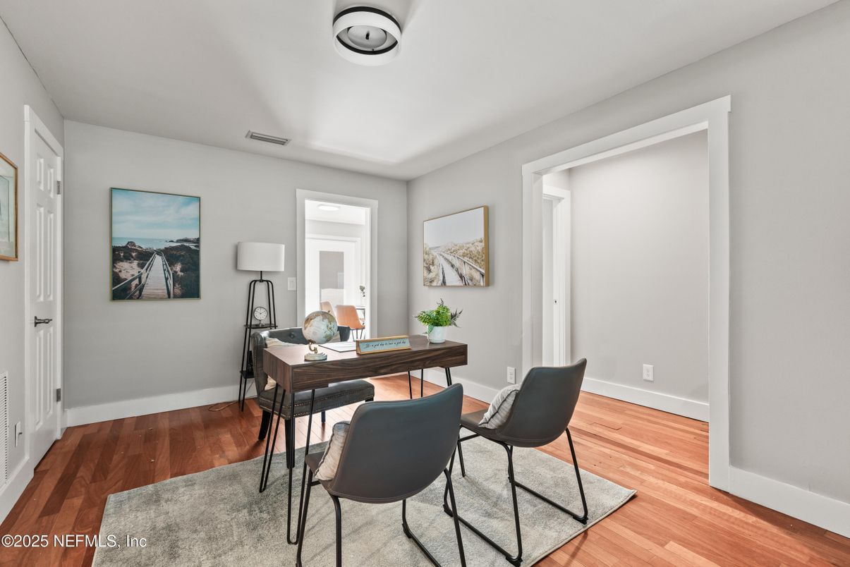 Home Office, Interior, Wood Texture Flooring