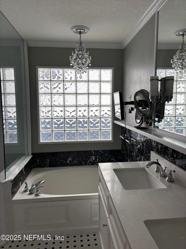 Bathroom, Chandelier, Interior