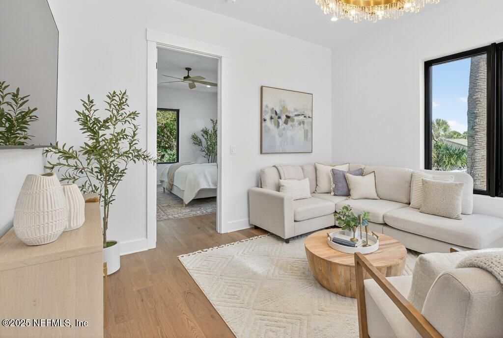 Chandelier, Interior, Living room, Wood Texture Flooring