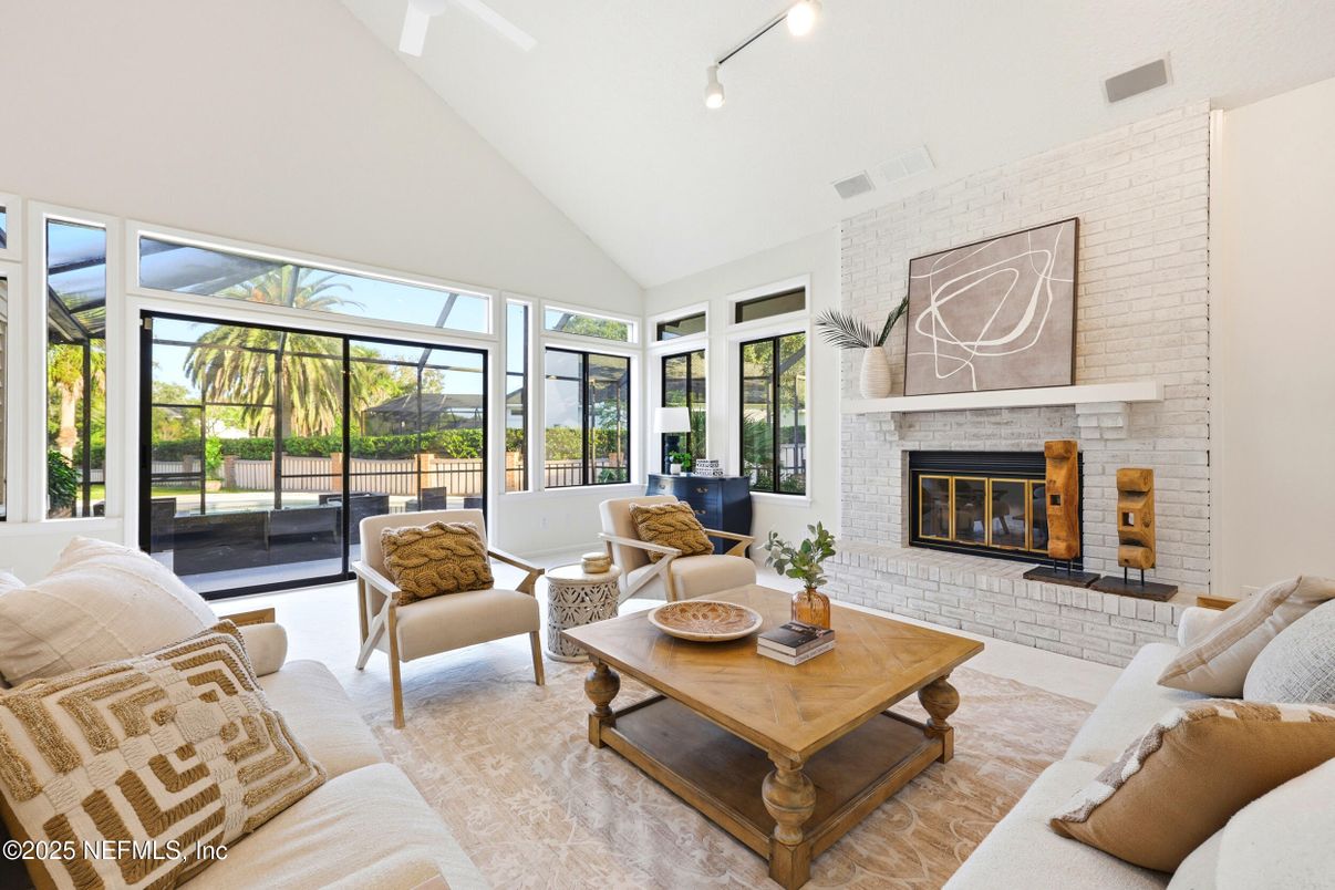 Fireplace, Interior, Living room, Stone Walls