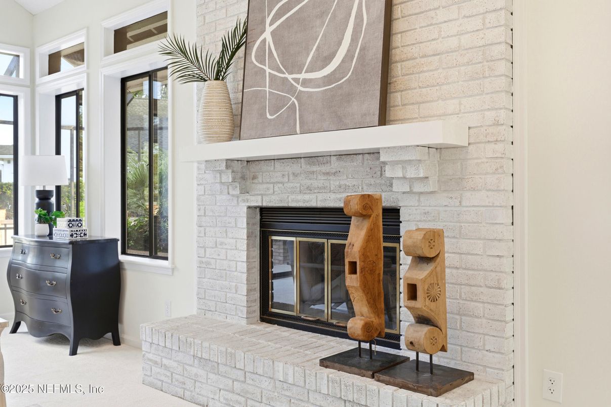 Fireplace, Interior, Stone Walls