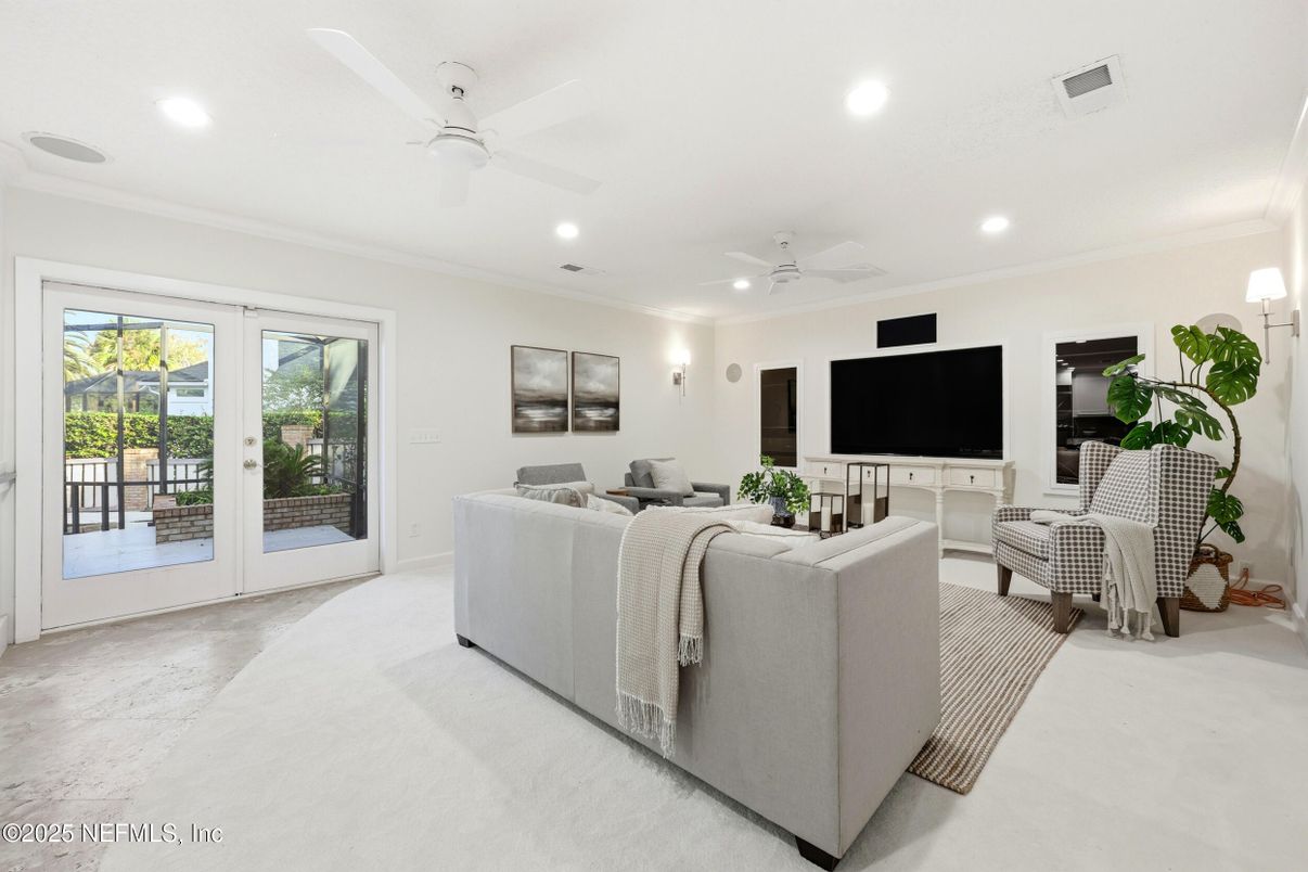 Interior, Living room, Recessed Lighting