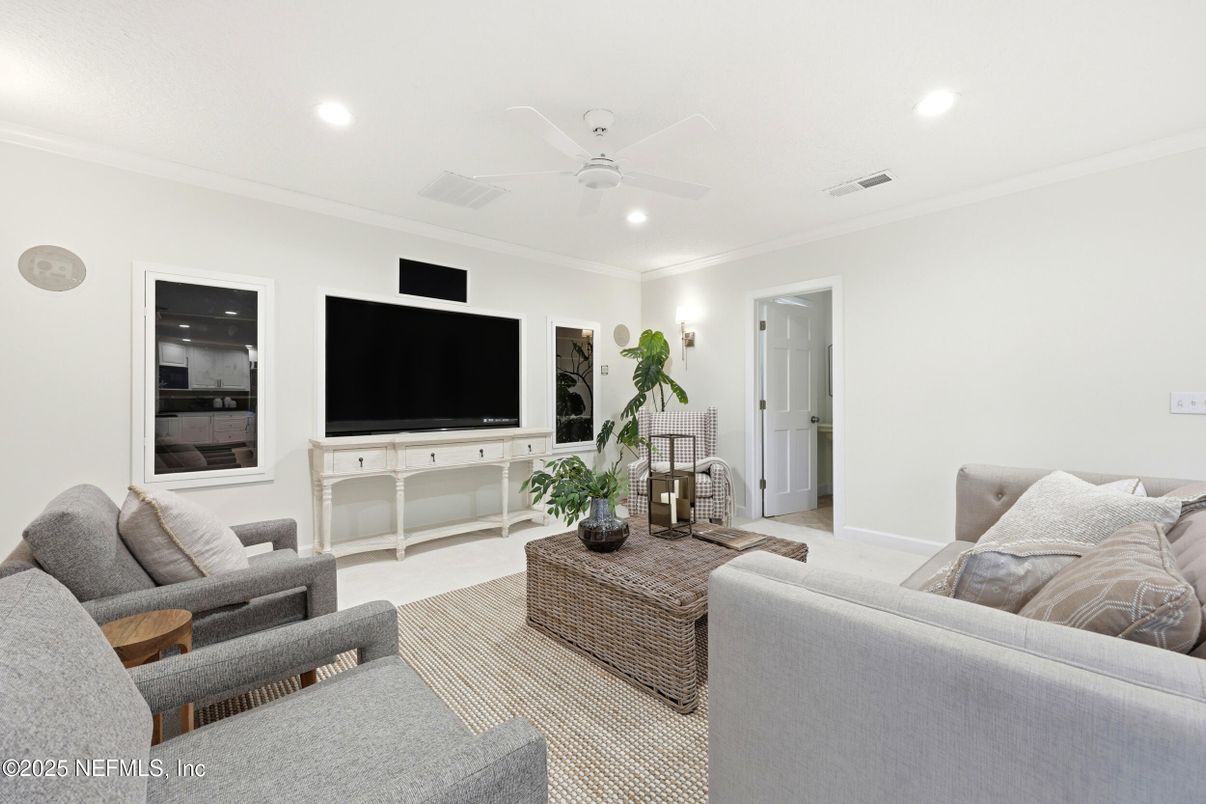 Interior, Living room, Recessed Lighting