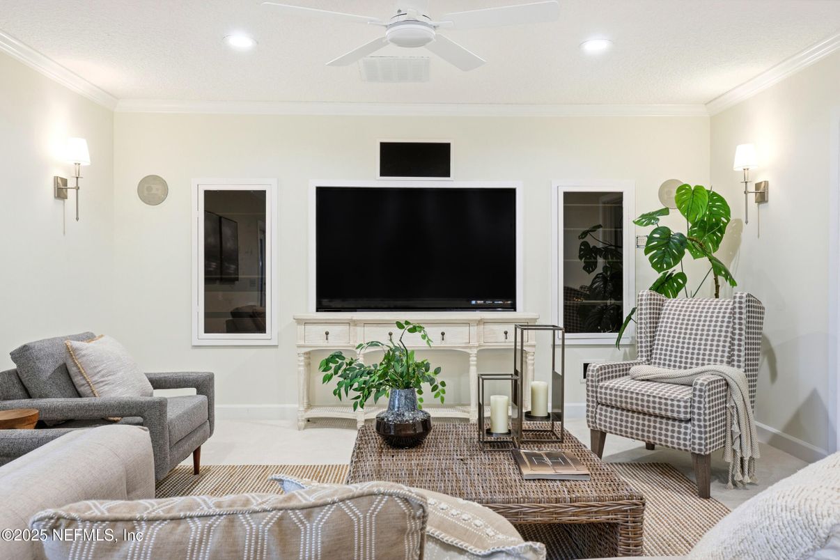 Interior, Living room, Recessed Lighting