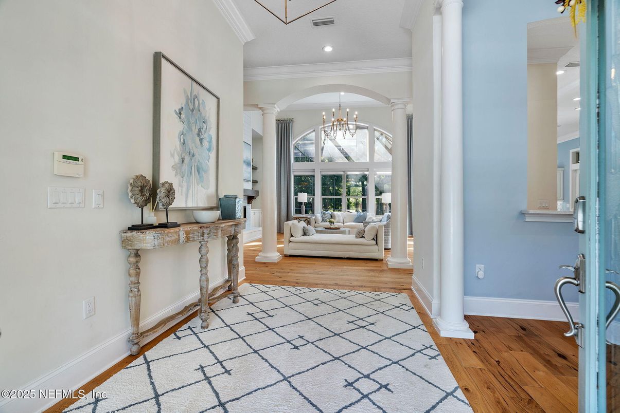 Chandelier, Interior, Recessed Lighting, Wood Texture Flooring