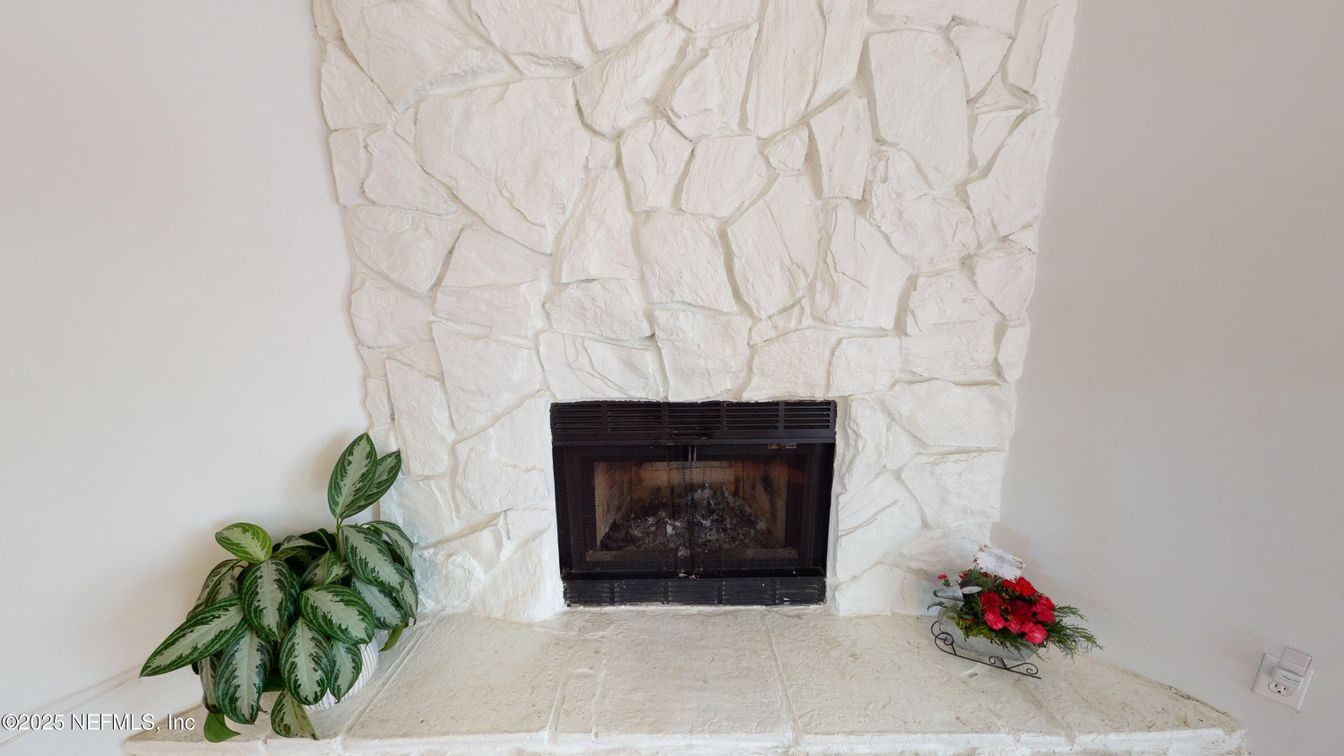 Fireplace, Interior, Stone Walls