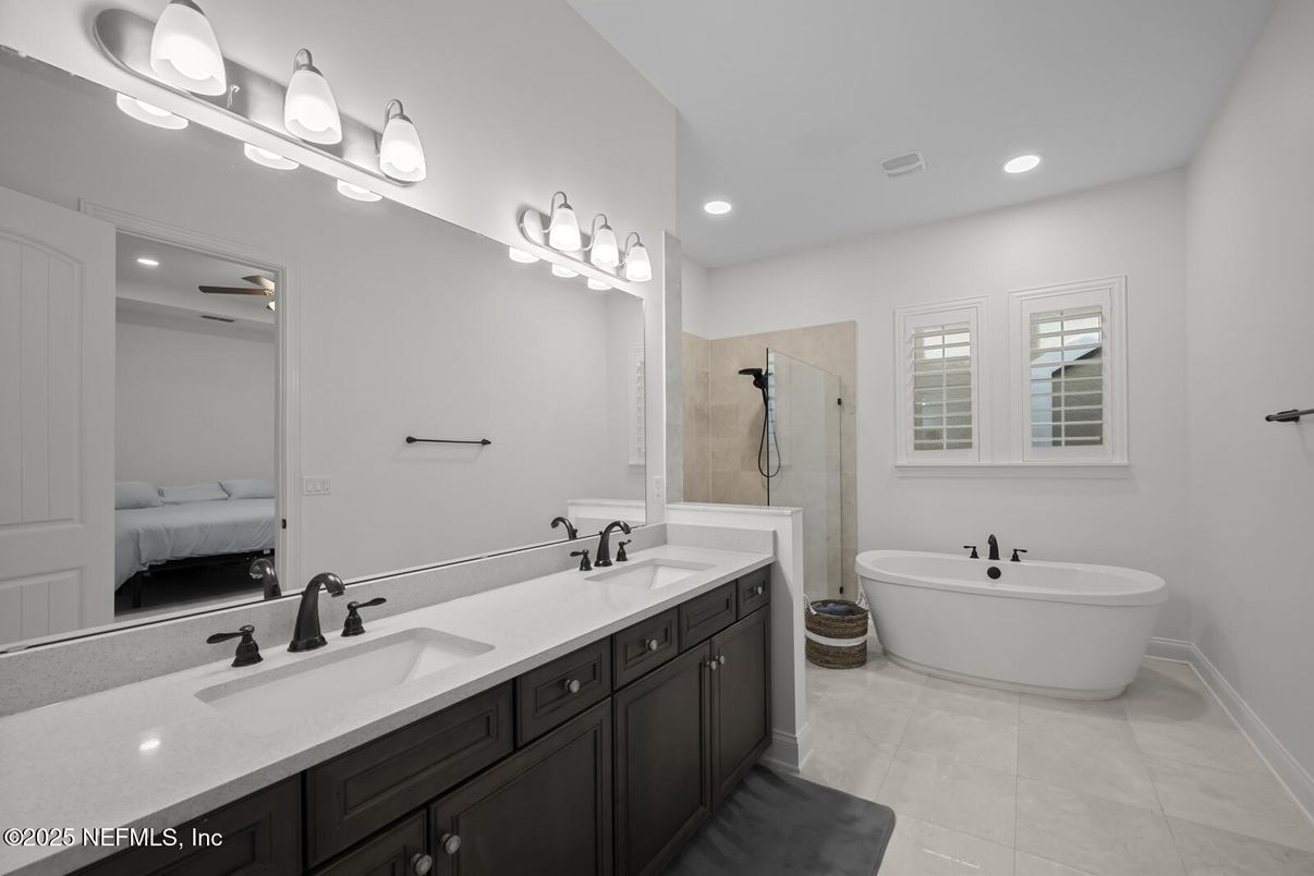 Bathroom, Bedroom, Dual Sink Vanities, Interior, Recessed Lighting