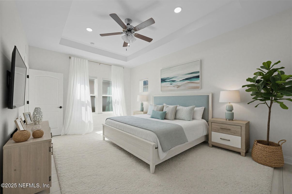 Bedroom, Interior, Recessed Lighting