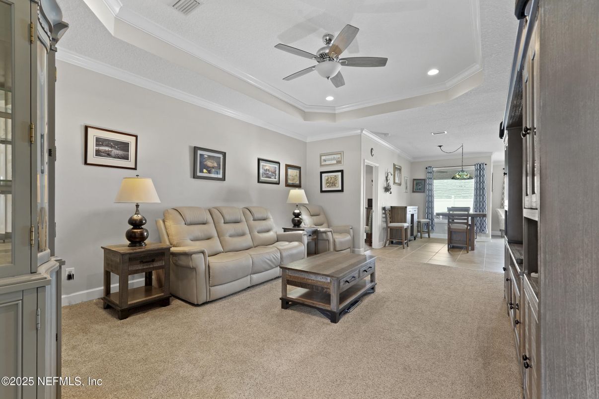 Interior, Living room, Recessed Lighting