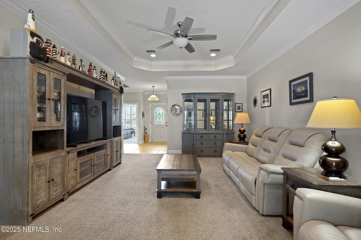 Interior, Living room, Recessed Lighting