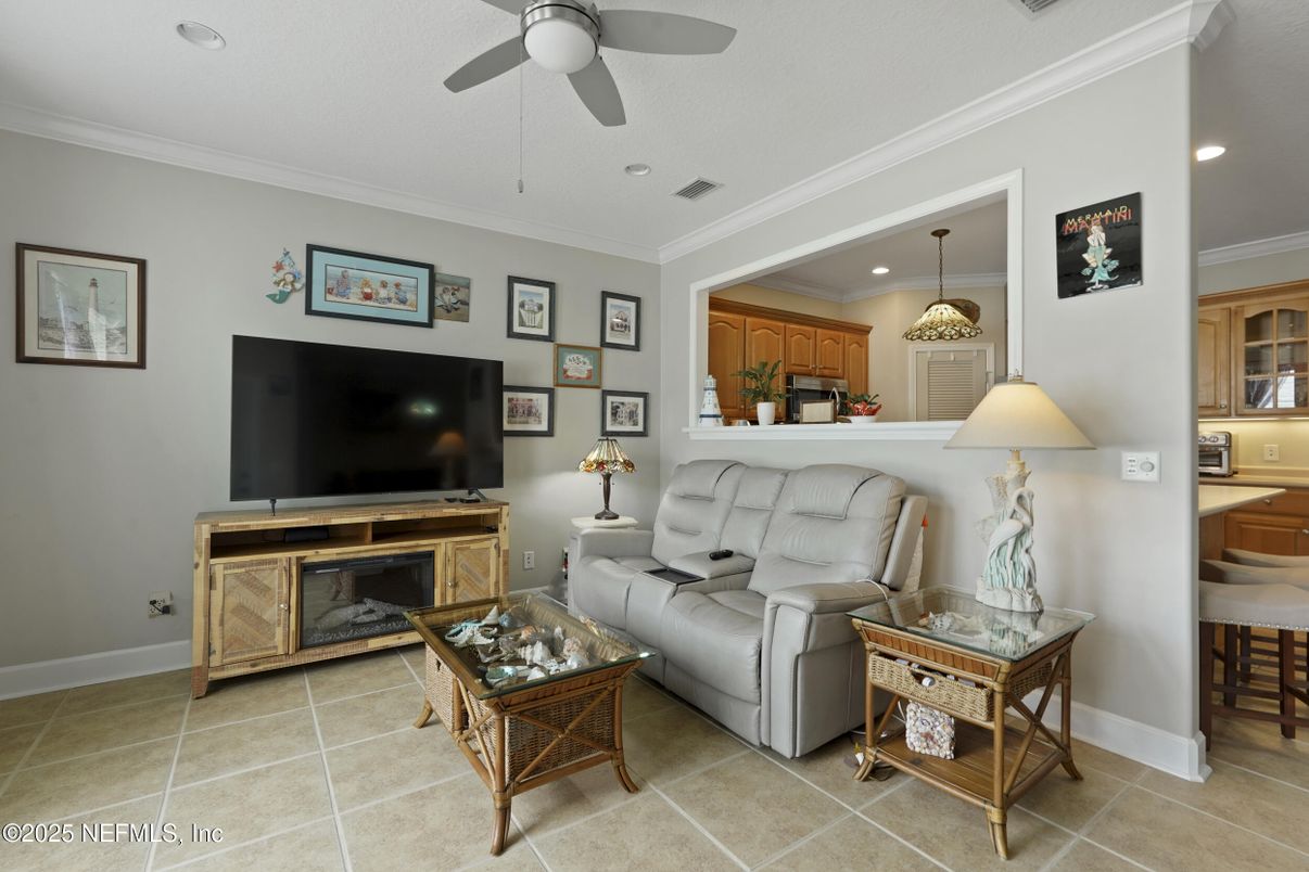 Interior, Living room, Recessed Lighting