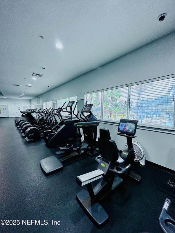 Fitness Equipment, Gym, Interior, Recessed Lighting