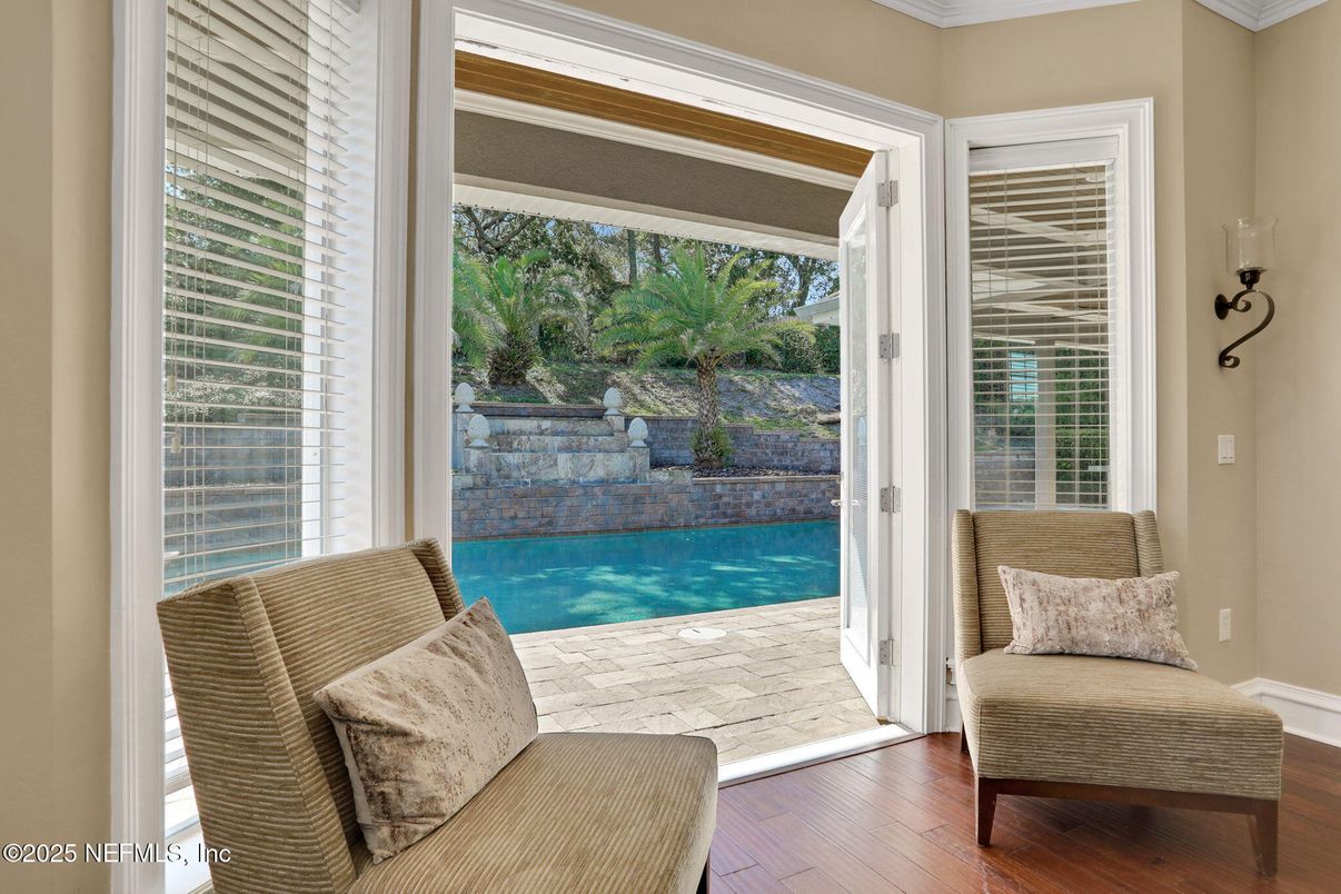 Interior, Pool, Wood Texture Flooring