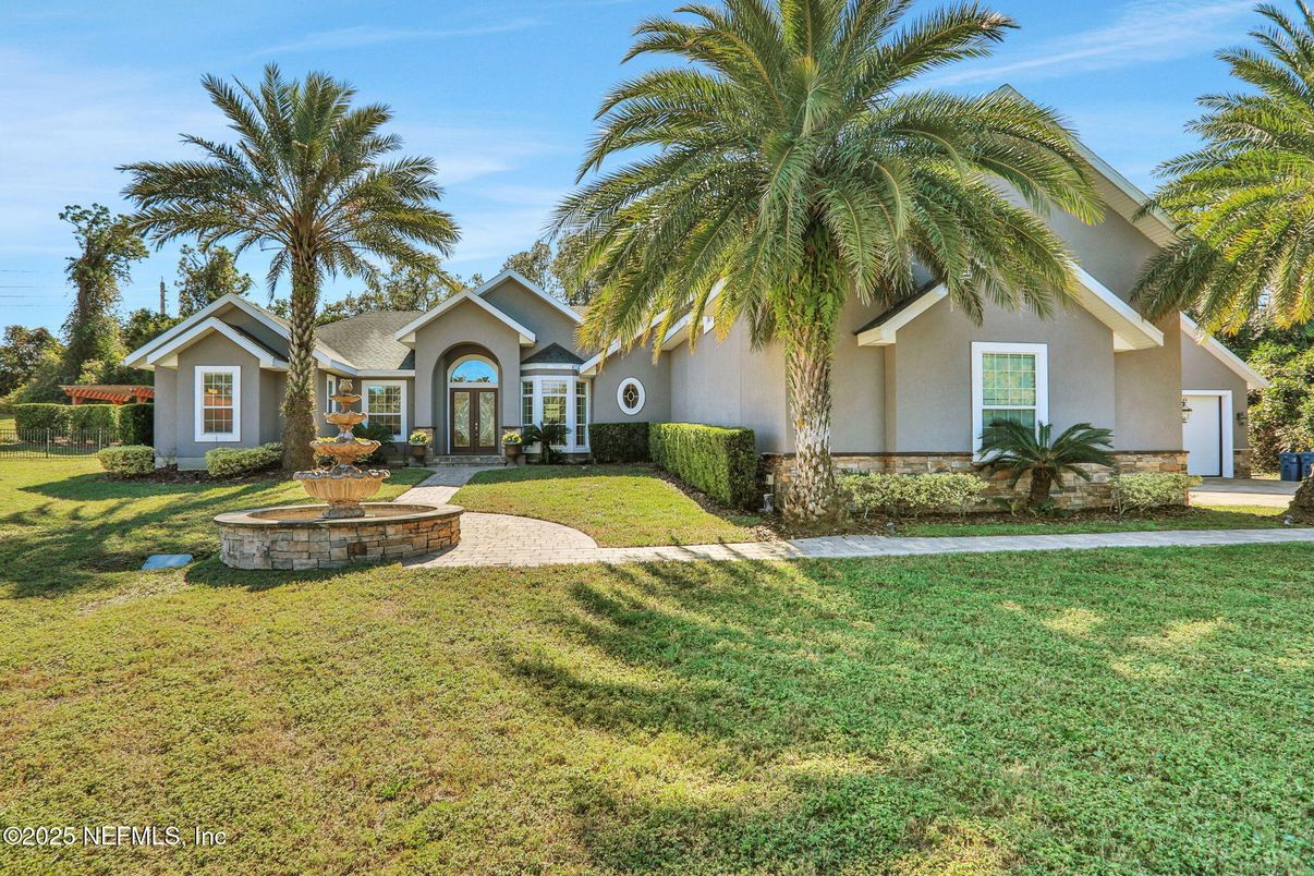 Backyard, Exterior, Facade, Spanish Mediterranean