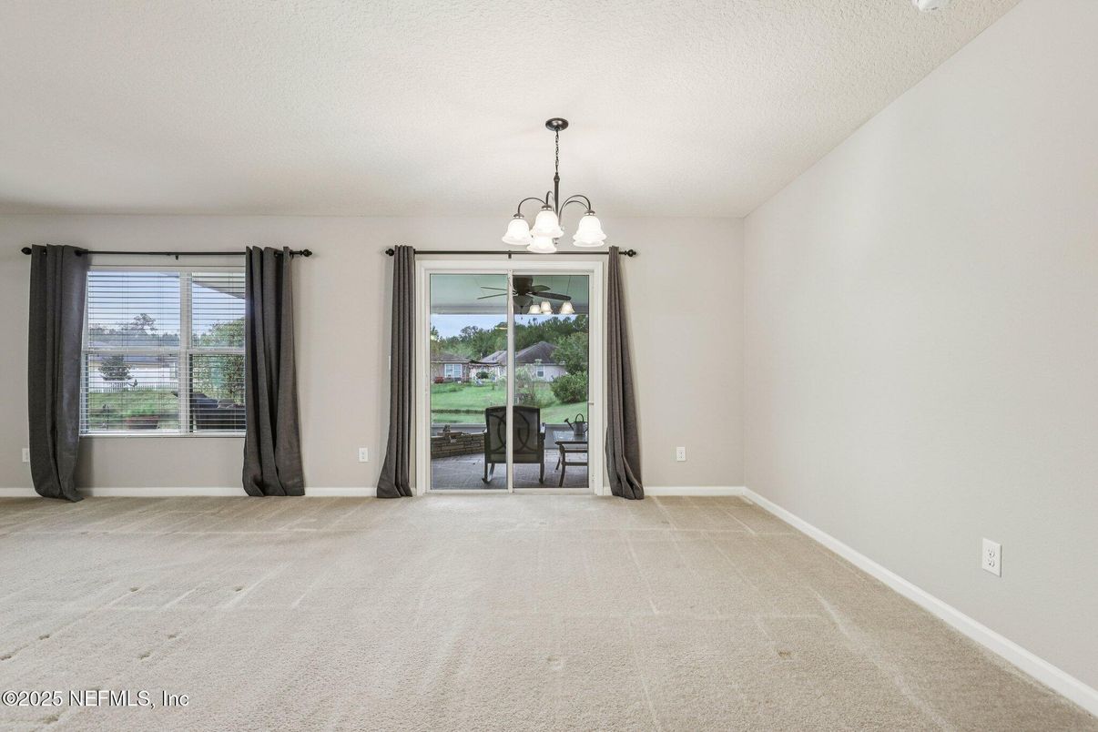 Chandelier, Empty room, Interior
