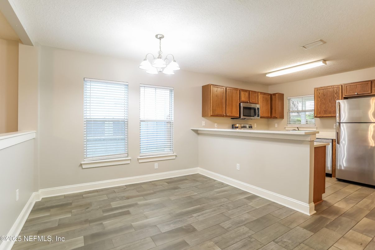Chandelier, Interior, Kitchen, Wood Texture Flooring
