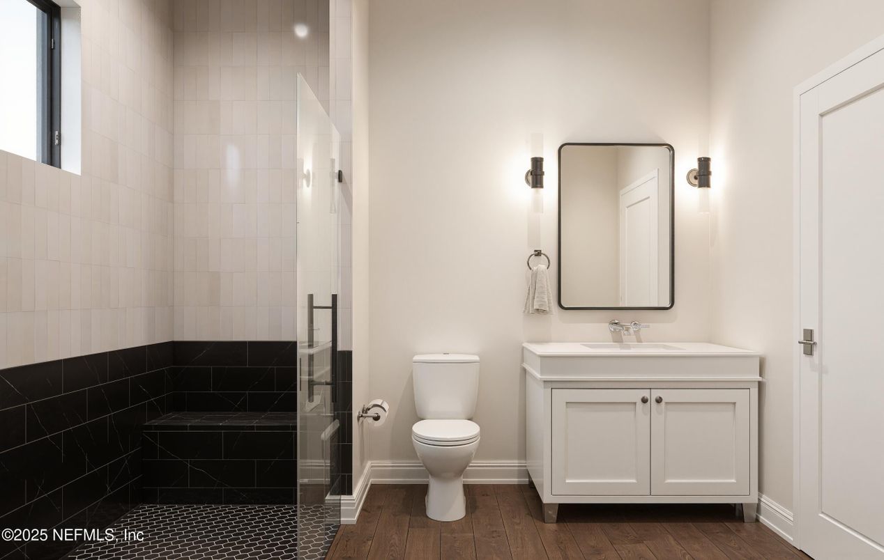 Bathroom, Interior, Wood Texture Flooring