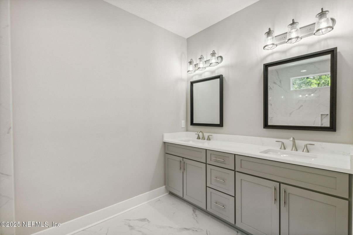 Bathroom, Dual Sink Vanities, Interior, Marble