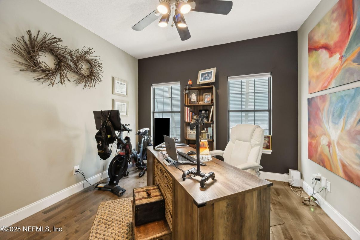 Home Office, Interior, Wood Texture Flooring