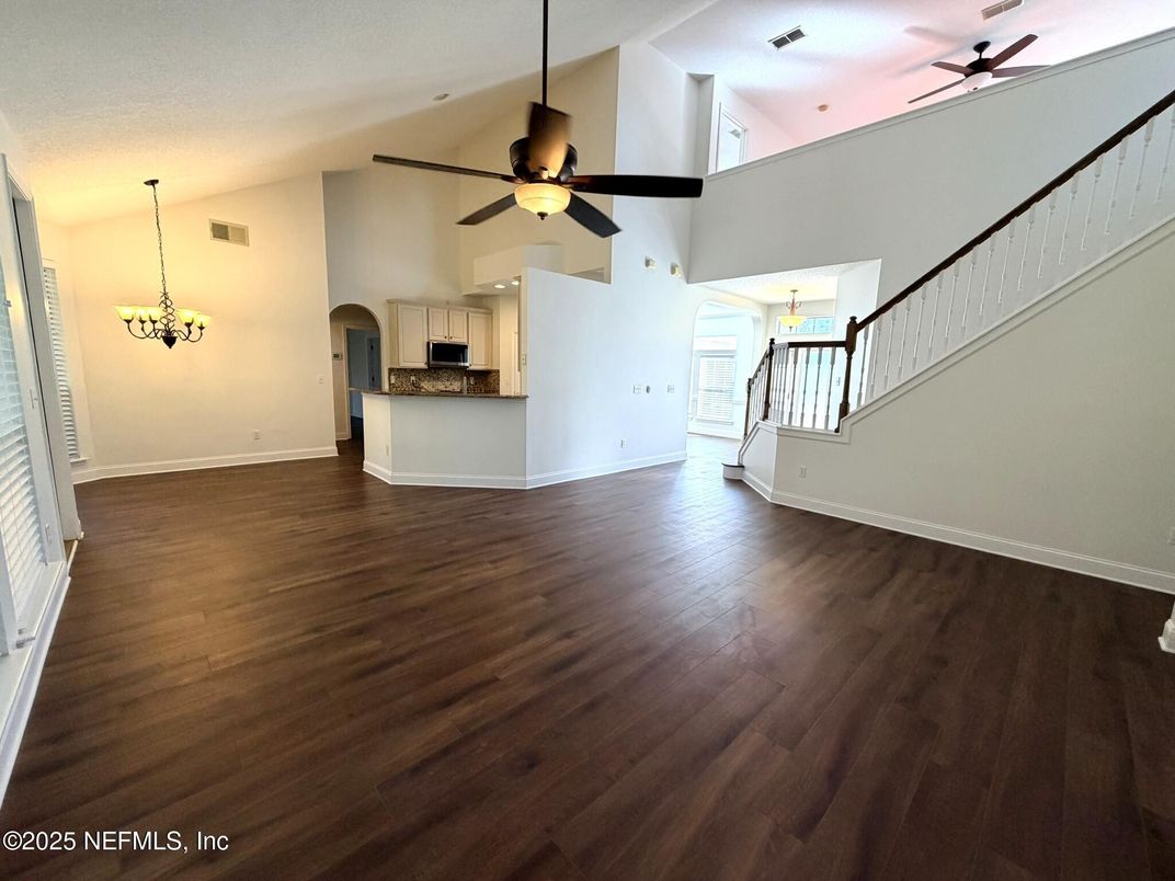 Chandelier, Interior, Kitchen, Pendant Lights, Wood Texture Flooring