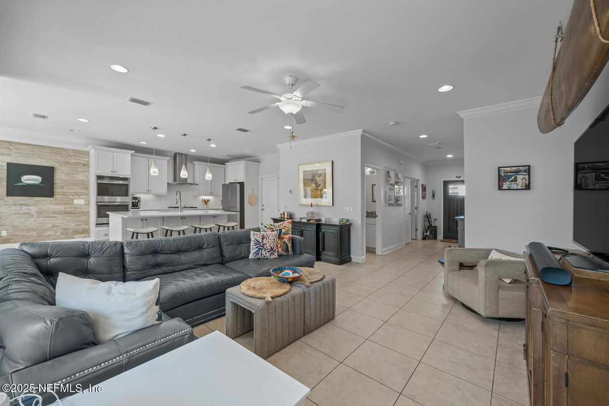 Interior, Kitchen, Living room, Recessed Lighting, Stainless Steel Appliances