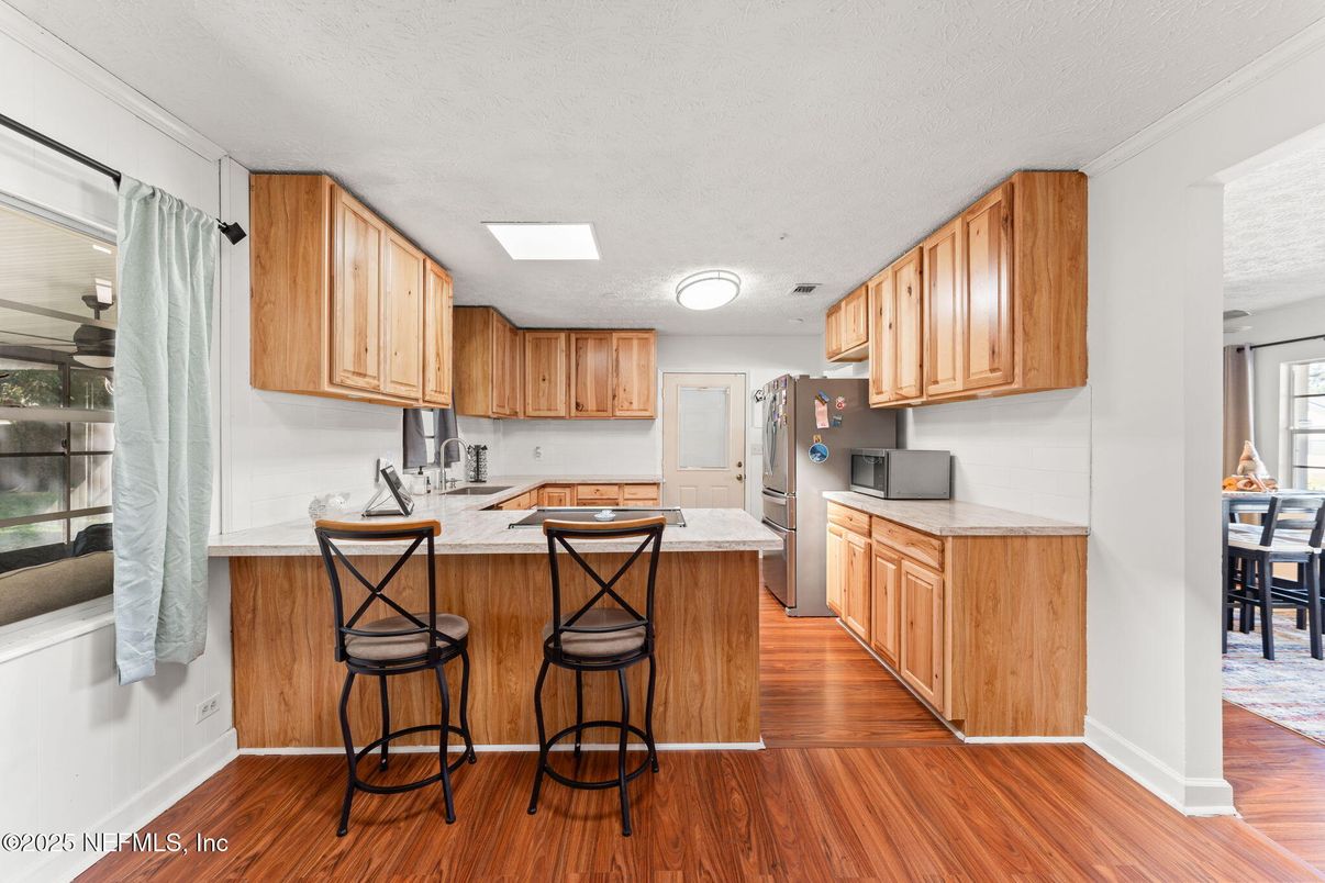 Interior, Kitchen, Wood Texture Flooring