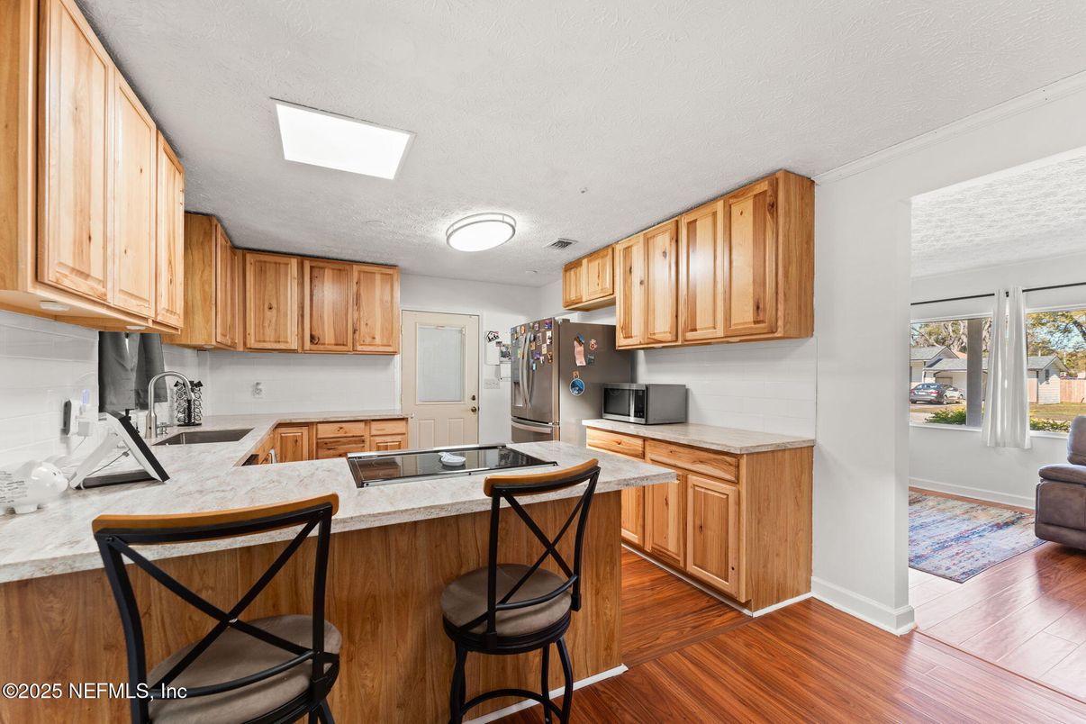 Interior, Kitchen, Wood Texture Flooring