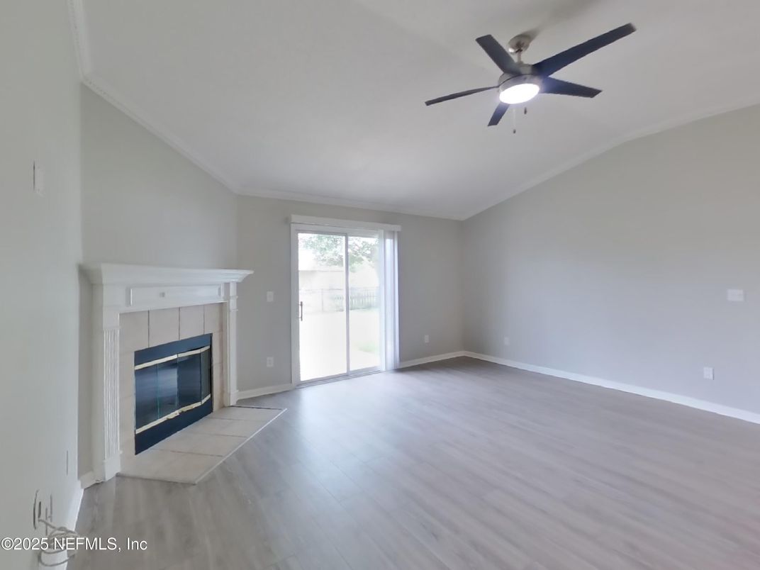 Empty room, Fireplace, Interior, Wood Texture Flooring