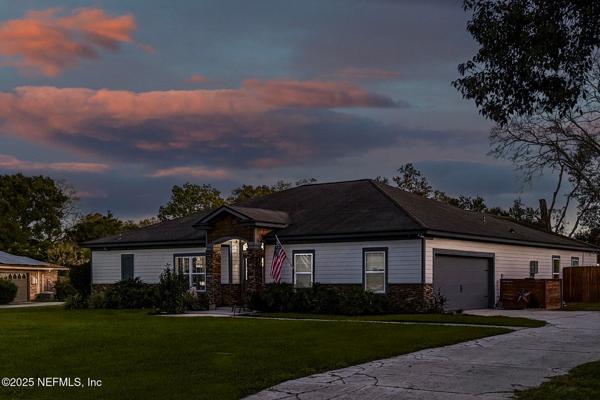 Attached, Backyard, Exterior, Facade, Ranch