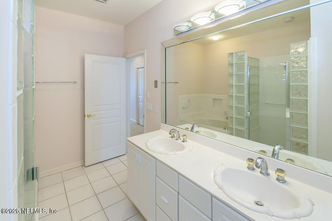 Bathroom, Dual Sink Vanities, Glass Shower, Interior