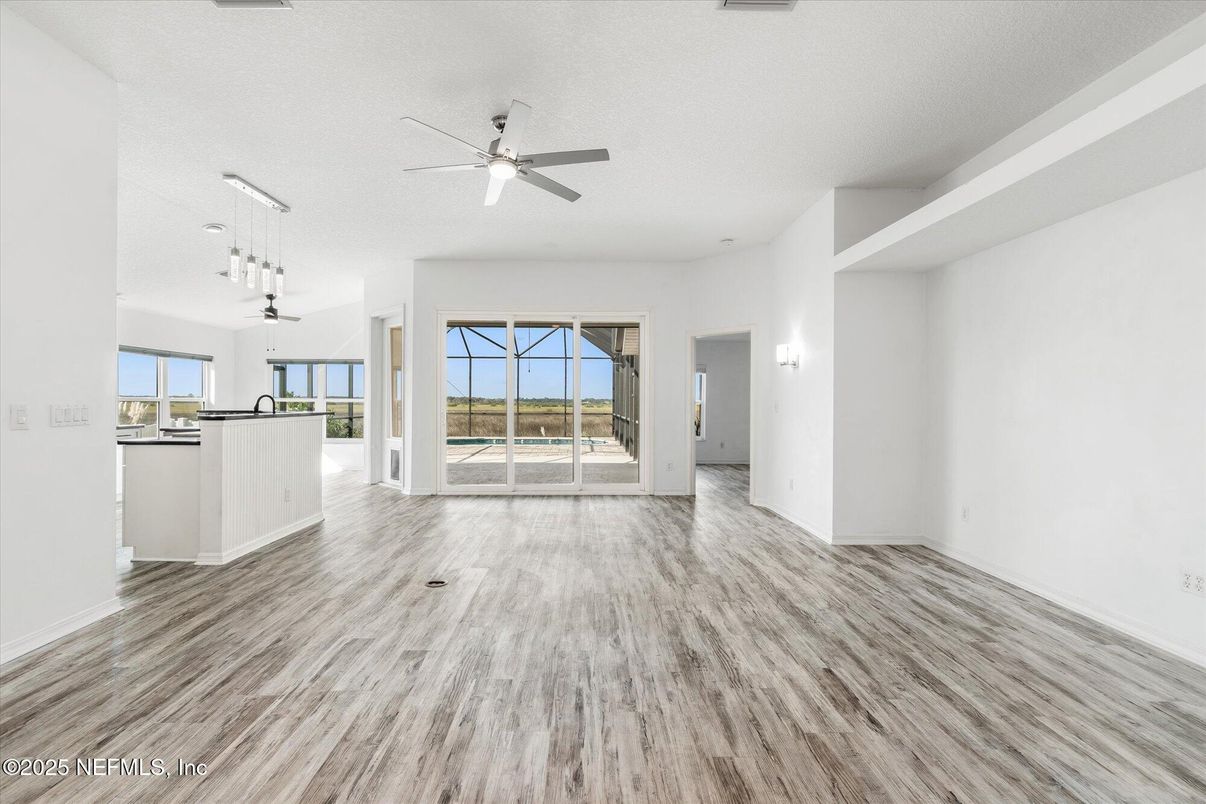 Empty room, Interior, Kitchen, Wood Texture Flooring