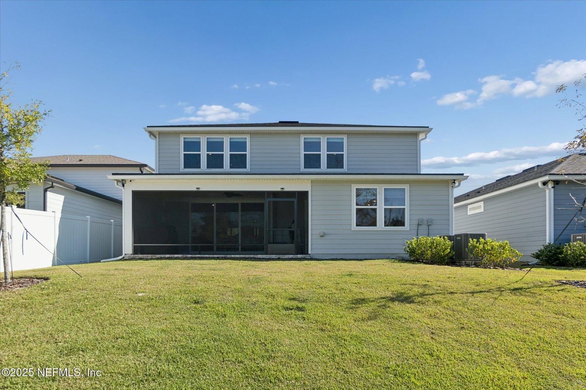 Attached, Backyard, Exterior, Facade, Solar Panels, Farmhouse