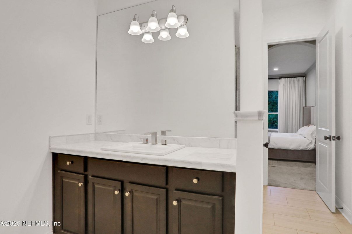 Bathroom, Bedroom, Interior, Recessed Lighting, Wood Texture Flooring