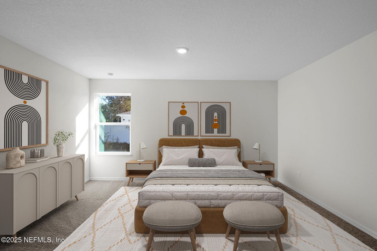 Bedroom, Interior, Recessed Lighting