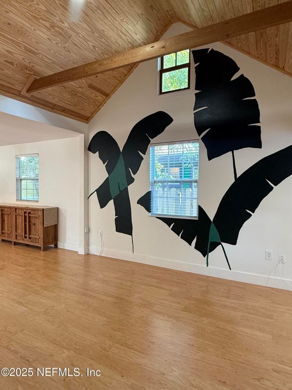 Empty room, Interior, Wooden Beams, Wooden Ceilings, Wood Texture Flooring