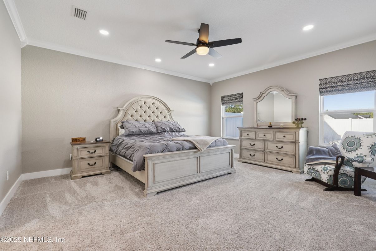 Bedroom, Interior, Recessed Lighting