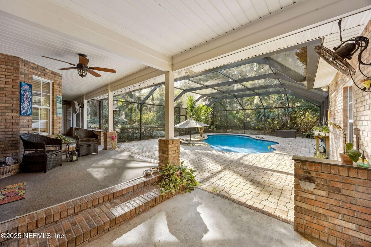 Glass Ceilings, Interior, Pool, Stone Walls, Sun Room